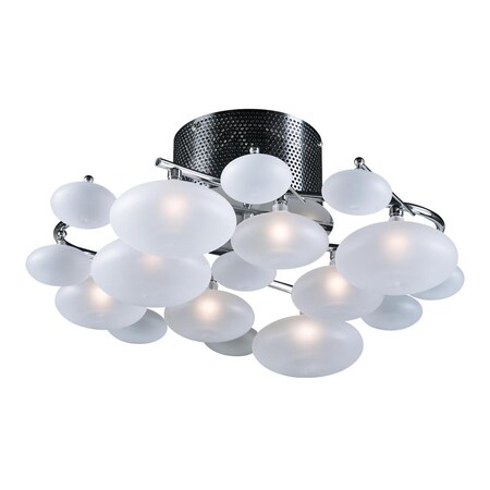 Plc Lighting PLC 1 Eight light ceiling light from the Comolus collection 96944PC